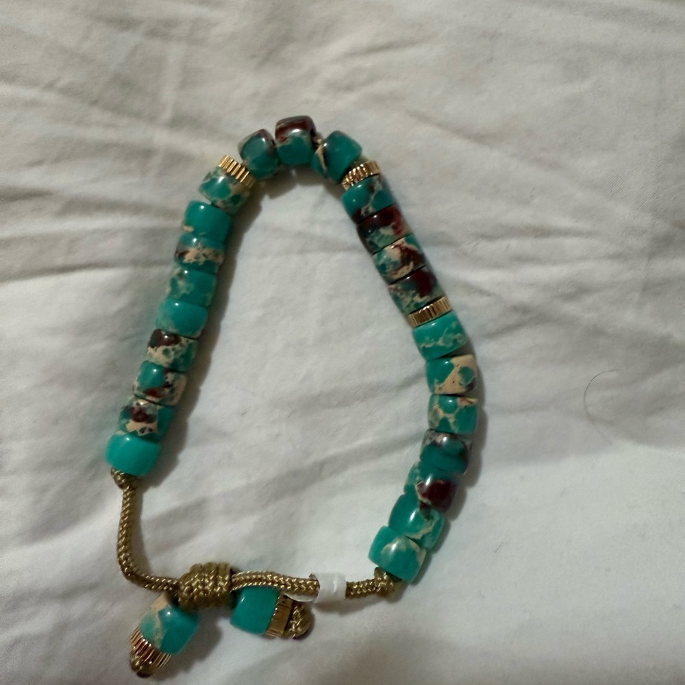 NWT Marea Green Blue Beaded Bracelet